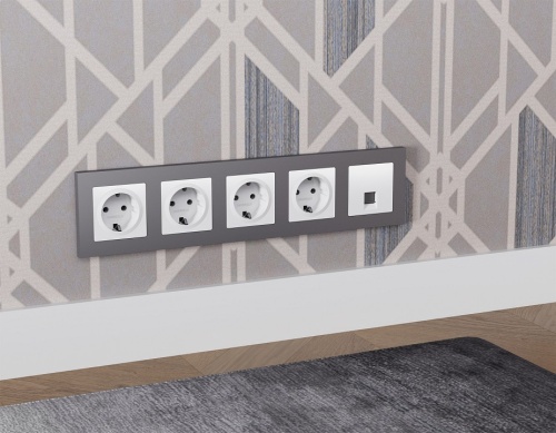 Розетка Ethernet RJ-45 и со шторками, без рамки Ambrella Volt ALFA MA132005 в Нижнем Новгороде фото 2