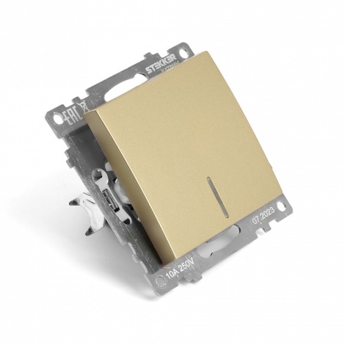 Выключатель одноклавишный с подсветкой без рамки Stekker Катрин 49215 в Нижнем Новгороде фото 5