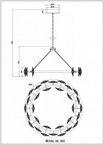 Подвесной светильник Wertmark Pamela WE160.30.303 в Нижнем Новгороде фото 2