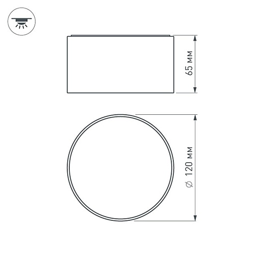 Светильник SP-RONDO-120B-12W Day White (Arlight, IP40 Металл, 3 года) в Качканаре фото 9