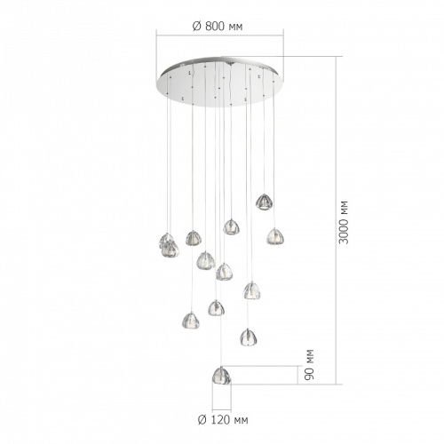 Подвесной светильник ST-Luce Waterfall SL6017.101.13 в Нижнем Новгороде фото 4