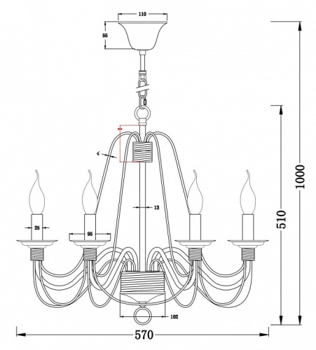 Подвесная люстра Freya Velia FR2046-PL-06-BR в Нижнем Новгороде фото 4