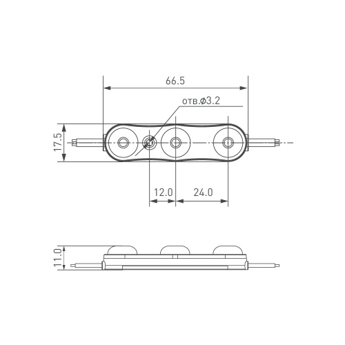 Модуль герметичный ARL-ORION-R10-12V Cool (2835, 3 LED, 170 deg) (Arlight, Закрытый) в Арзамасе фото 3