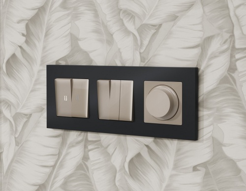 Выключатель двухклавишный с подсветкой без рамки Ambrella Volt ALFA MA364015 в Нижнем Новгороде фото 4