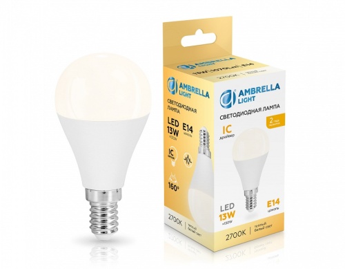 Лампа светодиодная Ambrella Light G45 E14 13Вт 2700K 451313 в Нижнем Новгороде фото 2