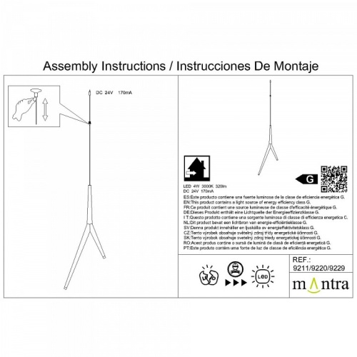 Подвесная люстра Mantra Arrecife 9365+9220 (5L) в Нижнем Новгороде фото 12