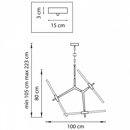 Подвесная люстра Lightstar Struttura 742063 в Миньяр фото 3