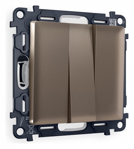 Выключатель трехклавишный без рамки Ambrella Volt ALFA MA635010 в Нижнем Новгороде