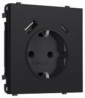 Розетка с заземлением и со шторкой и 2хUSB type A и C, без рамки Ambrella Volt MS MS990010 в Нижнем Новгороде