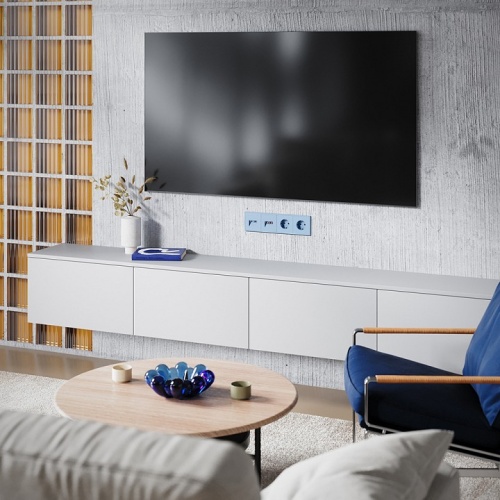 Накладка для ТВ-розетки и RJ-11 или RJ-45 Voltum S70 VLS002715 в Нижнем Новгороде фото 2