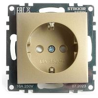 Розетка с заземлением и со шторкой, без рамки Stekker Катрин 49224 в Нижнем Новгороде