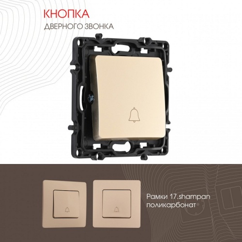 Кнопка звонка без рамки Arte Milano 217 217.36-1.shampan в Нижнем Новгороде фото 4