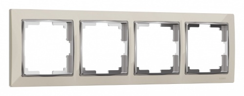 Рамка на 4 поста Werkel Snabb (слоновая кость/хром) W0041903 в Нижнем Новгороде