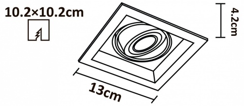 Встраиваемый светильник Arte Lamp Canis A6661PL-1WH в Нижнем Новгороде фото 4