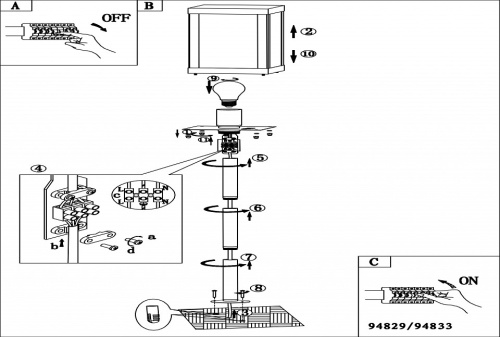 Наземный высокий светильник Eglo Alamonte 1 94833 в Нижнем Новгороде фото 3