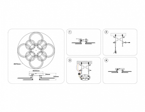 Потолочная люстра Ambrella Light FA FA8945 в Нижнем Новгороде фото 7