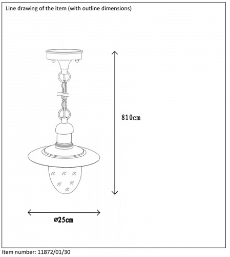 Подвесной светильник Lucide Aruba 11872/01/30 в Нижнем Новгороде фото 3