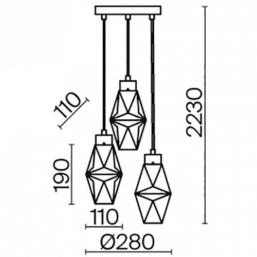 Подвесной светильник Maytoni Coctail time MOD325PL-03G в Нижнем Новгороде фото 6