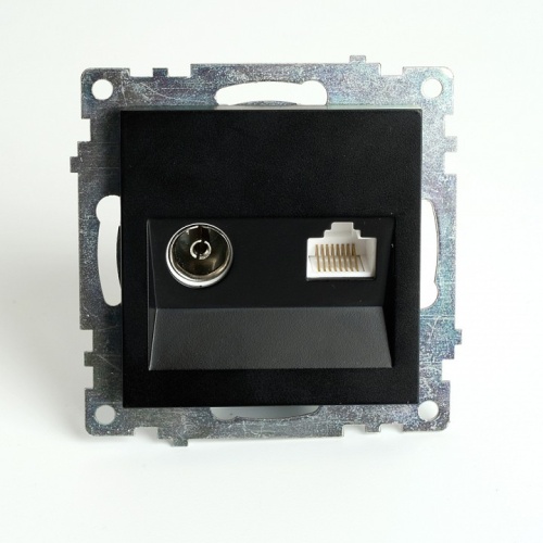 ТВ-розетка и розетка Ethernet RJ-45 без рамки Stekker Катрин 49182 в Нижнем Новгороде фото 6