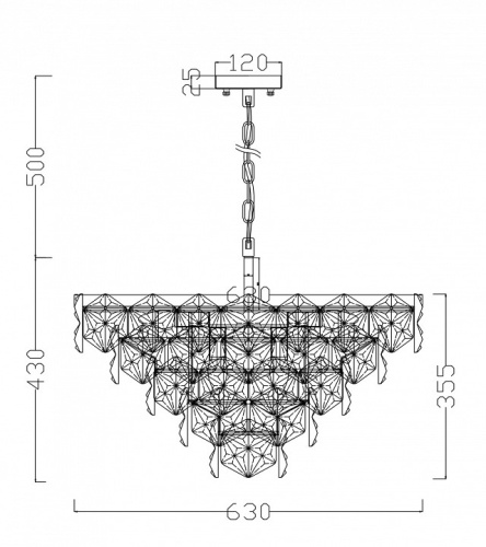 Подвесной светильник Freya Molly FR1004PL-12CH в Ермолино фото 3