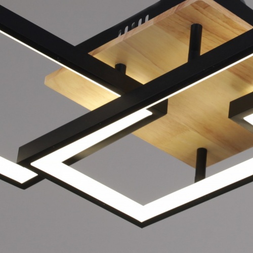 Потолочная люстра 49560-0.3-03 BK+WOOD в Нижнем Новгороде фото 2