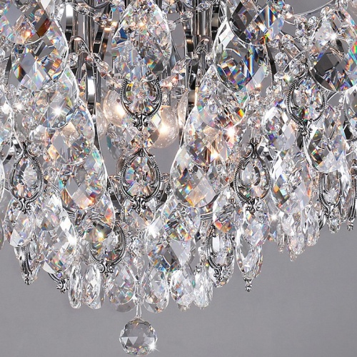Потолочная люстра Eurosvet Crystal 10081/12 хром/прозрачный хрусталь Strotskis в Дзержинске фото 3