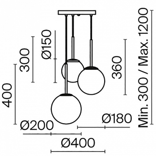 Подвесной светильник Maytoni Basic form MOD321PL-03W в Белокурихе фото 7