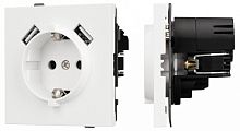 Розетка с заземлением и 2хUSB type A, без рамки Arlight SCT-TENDO 054606 в Нижнем Новгороде
