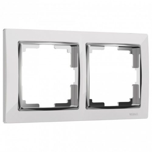 Рамка на 2 поста Werkel Snabb (белый/хром) W0021901 в Нижнем Новгороде