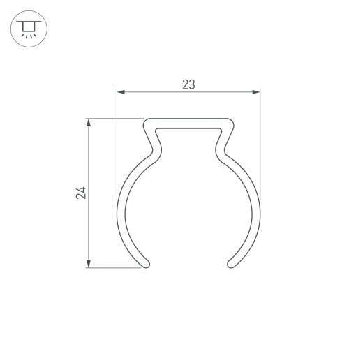 Профиль WPH-FLEX-D22-360deg-1000 (Arlight, Пластик) в Камешково фото 2