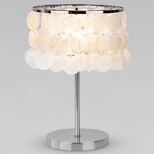 Настольная лампа декоративная Eurosvet Sandra 208101 хром/перламутр в Нижнем Новгороде