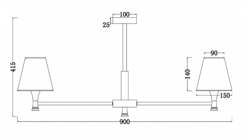 Люстра на штанге Freya Perfetto FR5098PL-08BBS в Нижнем Новгороде фото 3