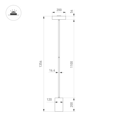 Светильник SP-SAMSARA-FLOOR-16W Warm3000 (WH, 110 deg, 230V) (Arlight, IP20 Металл, 3 года) в Брянске фото 3