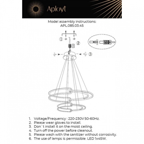 Подвесной светильник Aployt Barb APL.085.03.45 в Нижнем Новгороде фото 12