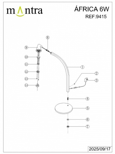Настольная лампа декоративная Mantra Africa 9415 в Нижнем Новгороде фото 4