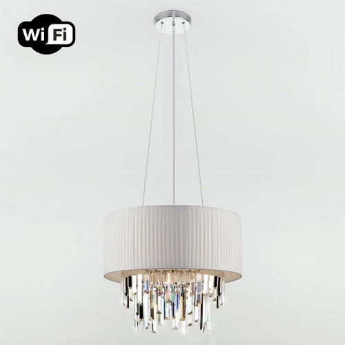 Подвесной светильник Eurosvet Amantea 10122/6 хром/прозрачный хрусталь Strotskis Smart в Нижнем Новгороде фото 4