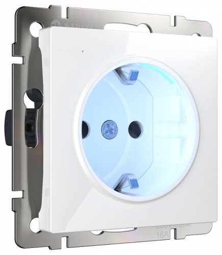 Розетка с заземлением, без рамки Werkel белый W1171401 в Нижнем Новгороде