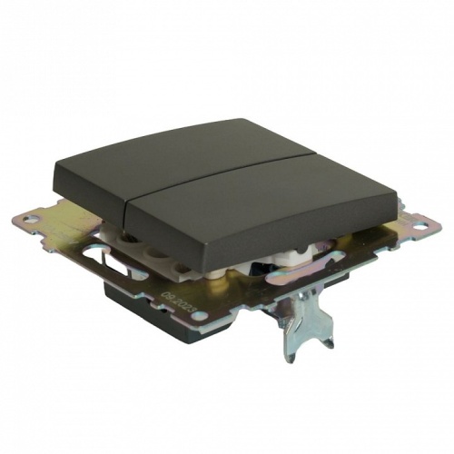 Переключатель двухклавишный без рамки Stekker Катрин 49414 в Нижнем Новгороде фото 5