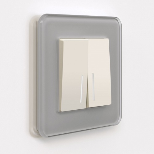 Выключатель двухклавишный с подсветкой без рамки Werkel айвори матовый W1120162 в Нижнем Новгороде фото 3