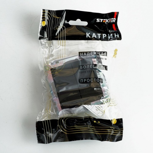 Переключатель двухклавишный без рамки Stekker Катрин 49167 в Нижнем Новгороде фото 4