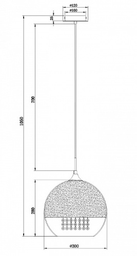 Подвесной светильник Maytoni Fermi P140-PL-170-1-N в Яранске фото 5