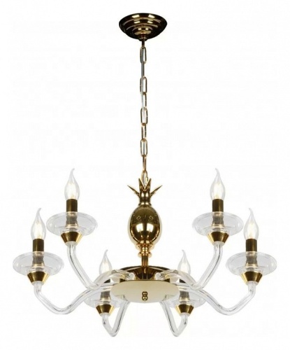 Подвесная люстра iLamp Flo YT2049-8 GD+Cear в Нижнем Новгороде фото 4