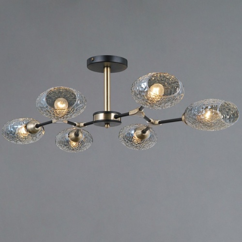 Люстра на штанге ILLUMICO TRENTO IL0272-6CSQ-25 BK AB TRENTO в Нижнем Новгороде