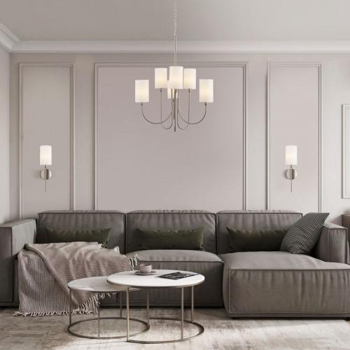 Подвесная люстра Eurosvet Abbey 60164/6 никель в Нижнем Новгороде фото 3