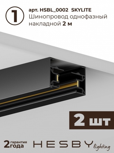 Комплект трековый Hesby Lighting №1 однофазная накладная Skylite HSBL_kompl_S001_NI4B3K в Нижнем Новгороде фото 2