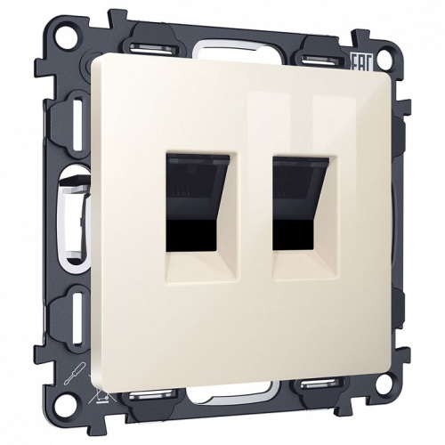 Розетка двойная Ethernet RJ-45 без рамки Ambrella Volt ALFA MA312110 в Нижнем Новгороде