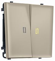 Выключатель самовозвратный двухклавишный с подсветкой, без рамки Ambrella Volt MS MS344050 в Нижнем Новгороде