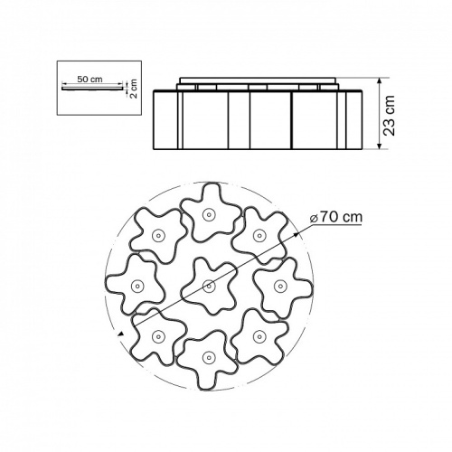 Потолочная люстра Lightstar Nubi 802090 в Дятьково фото 5