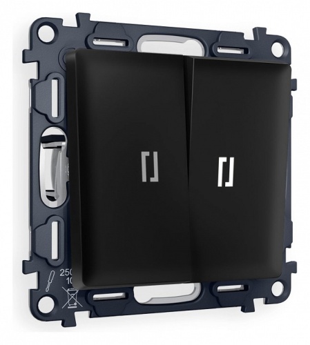 Выключатель проходной двухклавишный с подсветкой Ambrella Volt ALFA MA804035 в Нижнем Новгороде