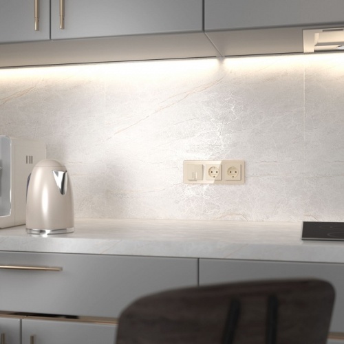 Выключатель проходной двухклавишный с подсветкой без рамки Werkel айвори акрил W1122143 в Нижнем Новгороде фото 2